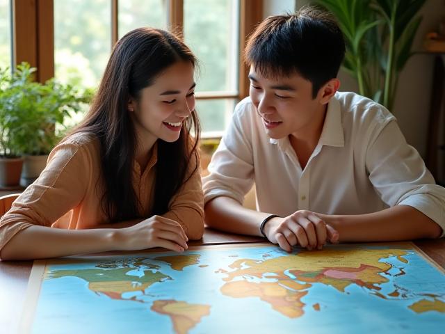 Founders of Yuti Miko Travel discussing future travel plans