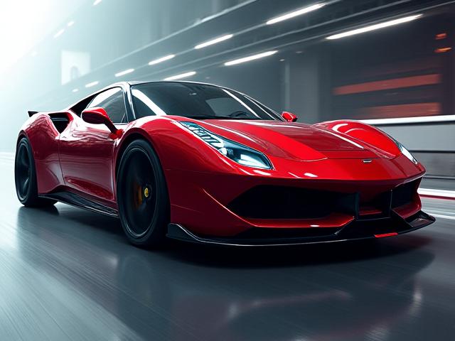 Crimson Velocity Sports Car