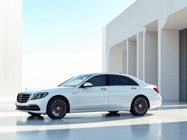 Elegant luxury sedan with a glossy finish