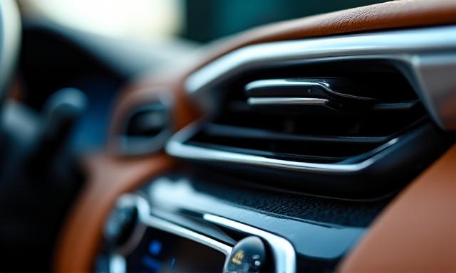 Luxurious car interior details