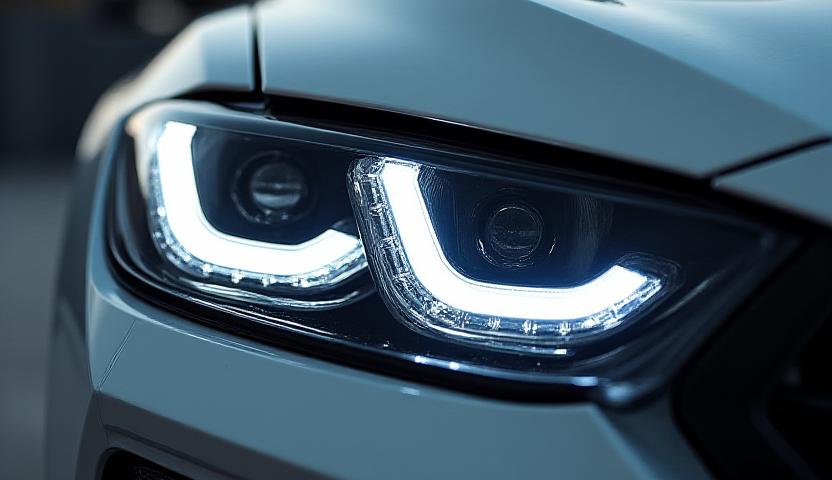Crimson Velocity Headlight Detail