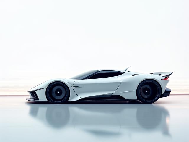 Sleek sports car in motion, symbolizing the future of Yuti Miko's vision